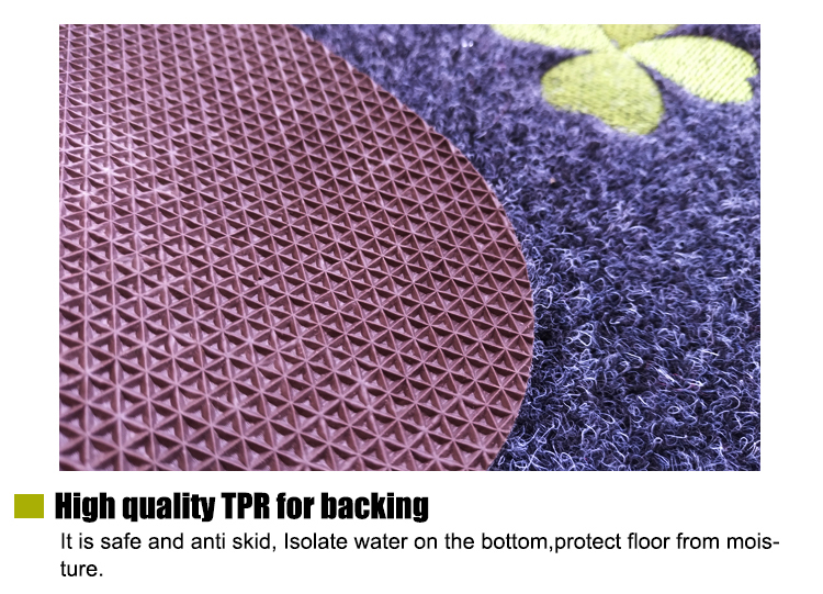 Custom New Design Non Slip embroidery door mat With Tpr Backing(图5)