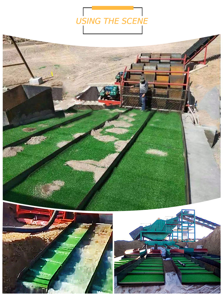 Graceline Sluice Box Trommel Grass Carpet High Recovery Rate Gold Mining Carpet for River Sand Gold Mining(图7)