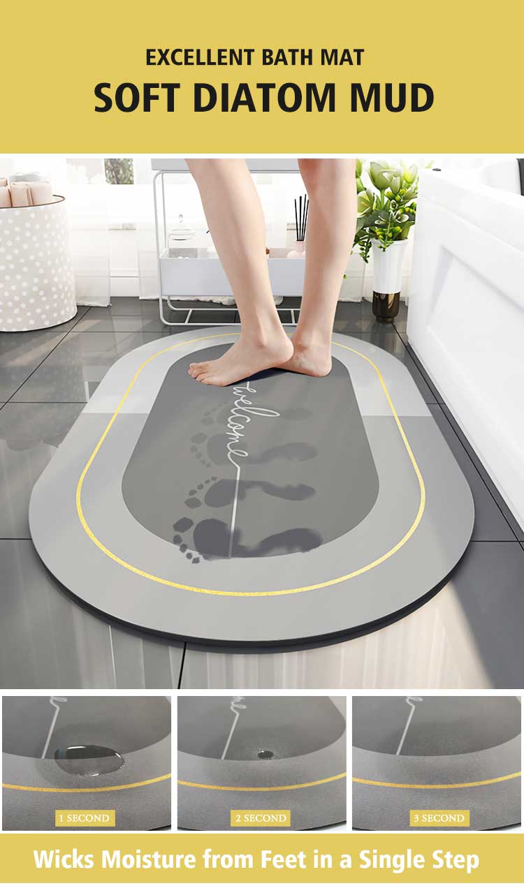 Similar Diatom Mud Non Slip Mats super Absorbent Bathroom Mats(图1)