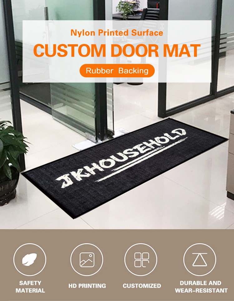 Custom size colorful printing outdoor custom door mat with rubber backing(图1)