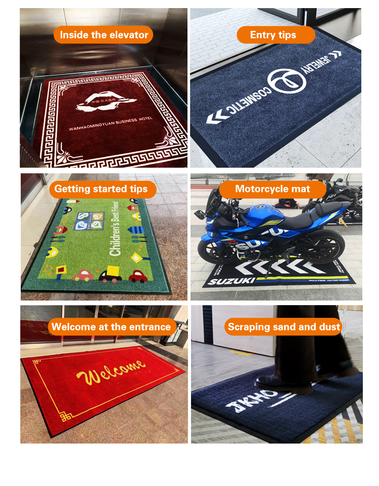 Custom size colorful printing outdoor custom door mat with rubber backing(图6)