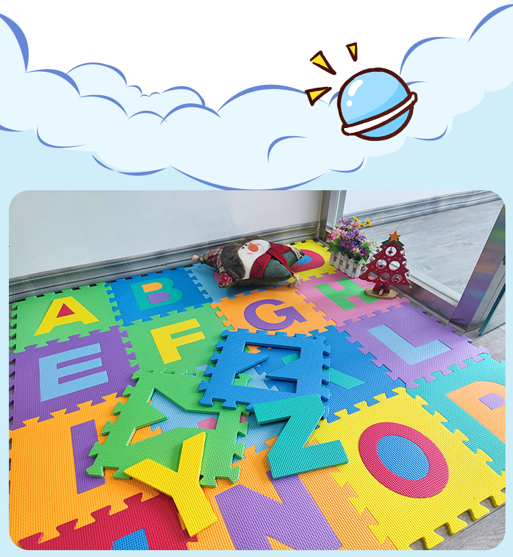 Childrens developing play rugs baby play mat number letter cartoon eva foam puzzle mat(图7)