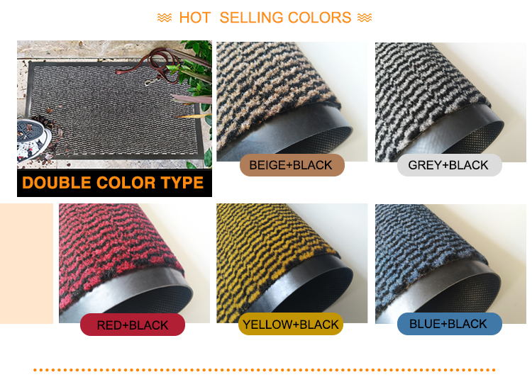 Graceline 24x36 inch NEW design double color cut pile Entryway Door mat for Shoe Scraper(图7)