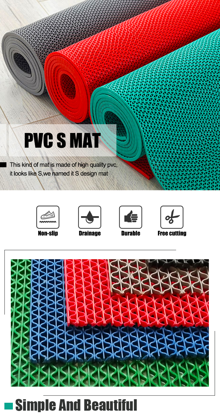 Import From China Waterproof Anti-slip Pvc S type pvc floor mat(图1)