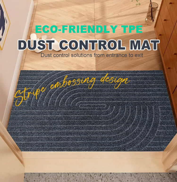 Custom TPE backing non slip outdoor waterproof dust mat door mat office and hotel doormat(图3)