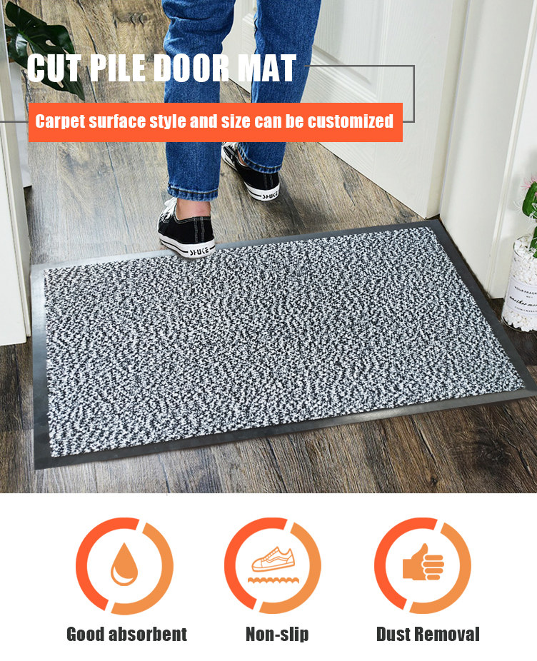 Cut pile pvc backing door mat(图1)