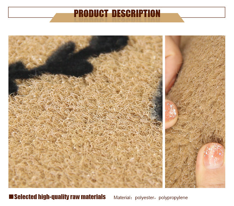 Outdoor Entrance Unprinted Unpainted Diy Brown Tan Bulk Blank Plain Artificial Coir Fiber mat(图3)