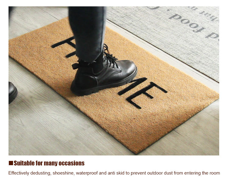 Outdoor Entrance Unprinted Unpainted Diy Brown Tan Bulk Blank Plain Artificial Coir Fiber mat(图4)