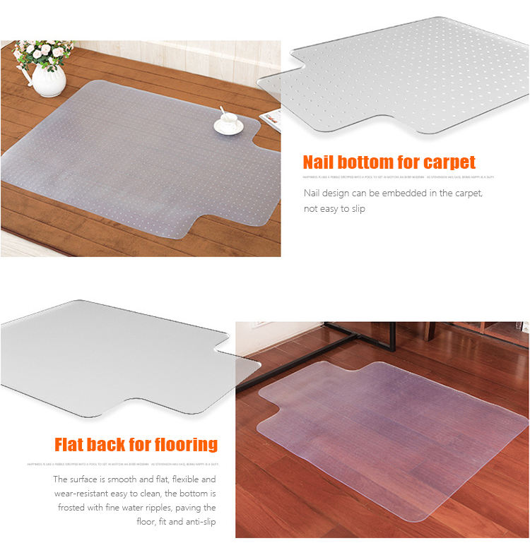 Office Chair Mat Transparent Hardwood Floor Carpet Mat(图5)