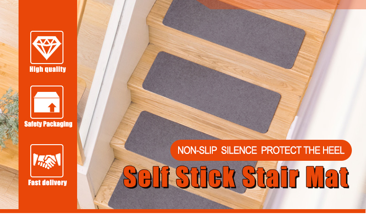 High Quality Non-slip Glue Backside Runner Carpet Stair Mats(图1)