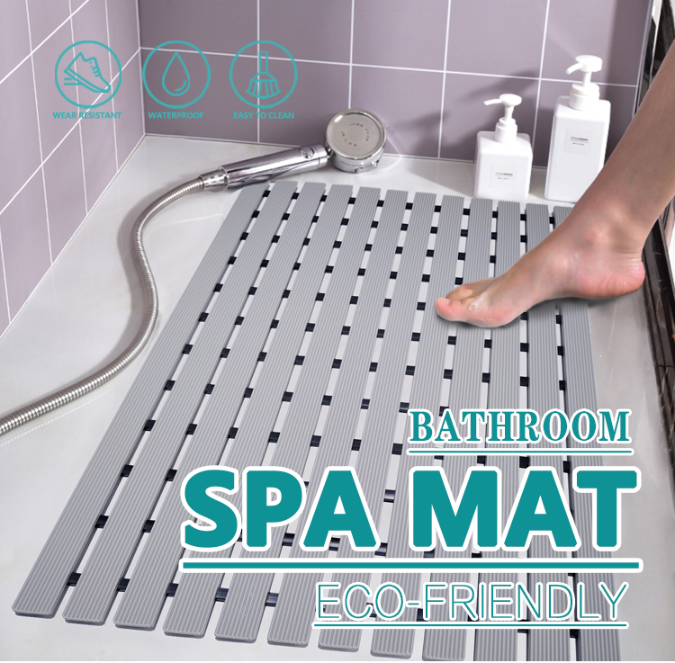 Non-slip PVC rubber bathroom spa shower mat(图1)