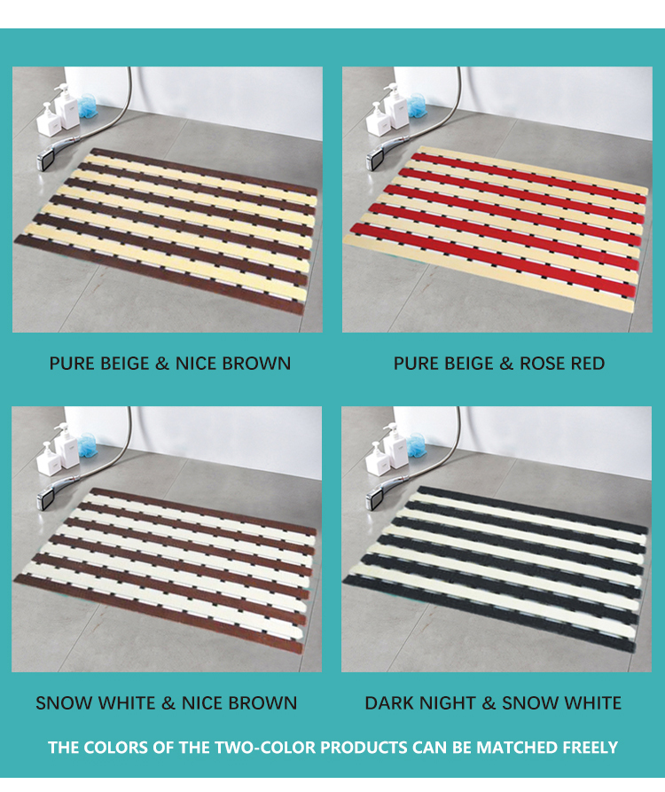 Non-slip PVC rubber bathroom spa shower mat(图11)