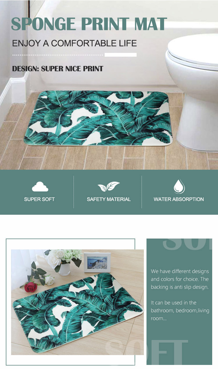 Soft Absorbent Memory Foam Bathroom Anti-slip Carpets Bath Mats shower mat(图1)