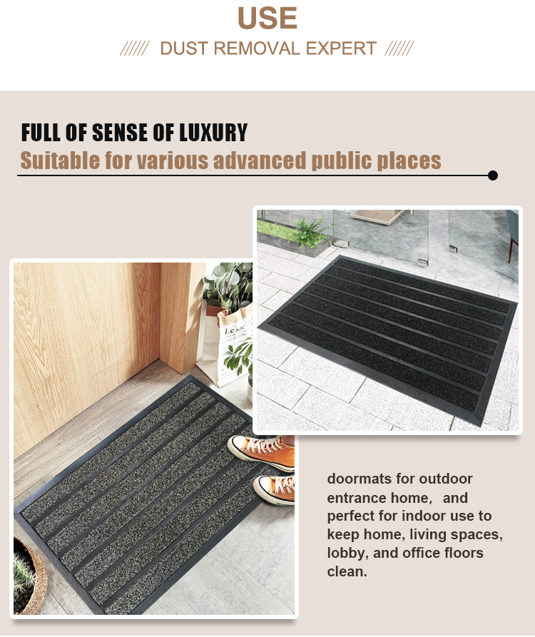 Hot Sell Inside Outside Waterproof Durable Natural Rubber Door Mat wIth Grass Surface(图5)