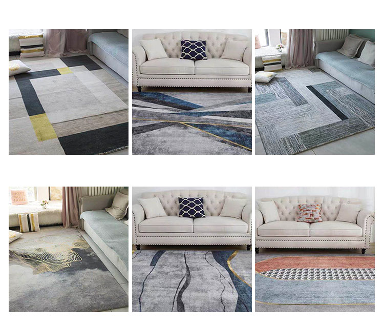 Custom Plush cheap price pashmina new design polyester print Cashmere rugs for living room(图6)